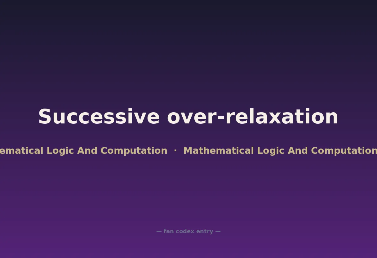 Successive over-relaxation