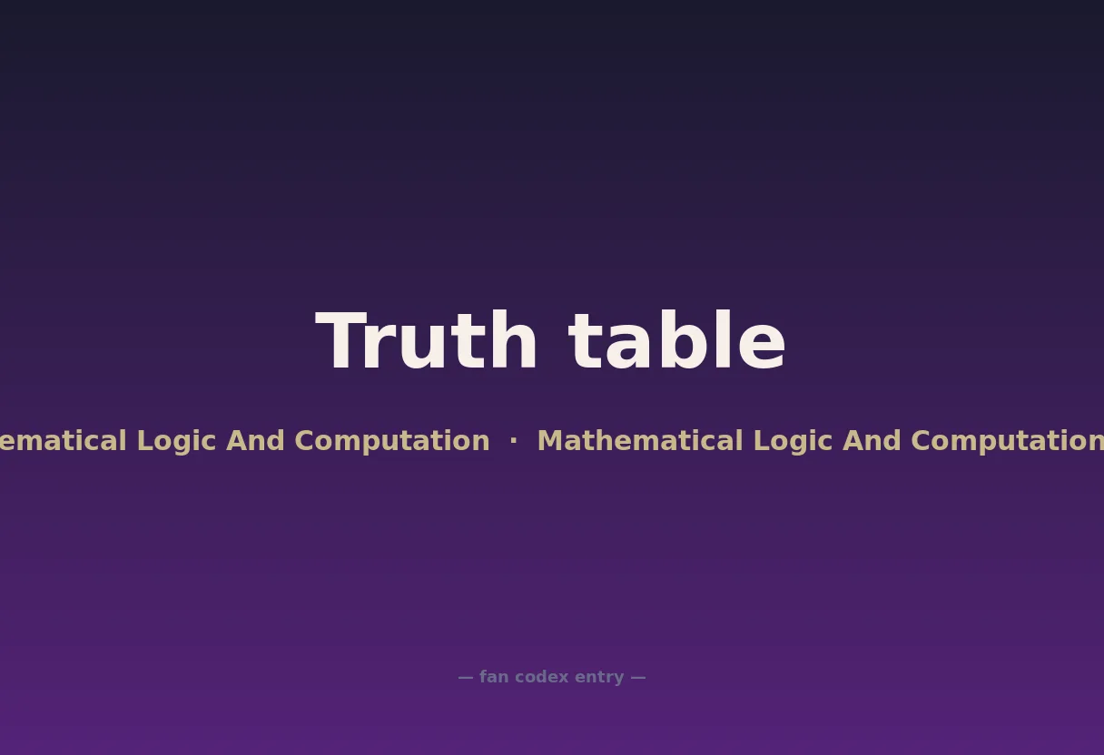 Truth table