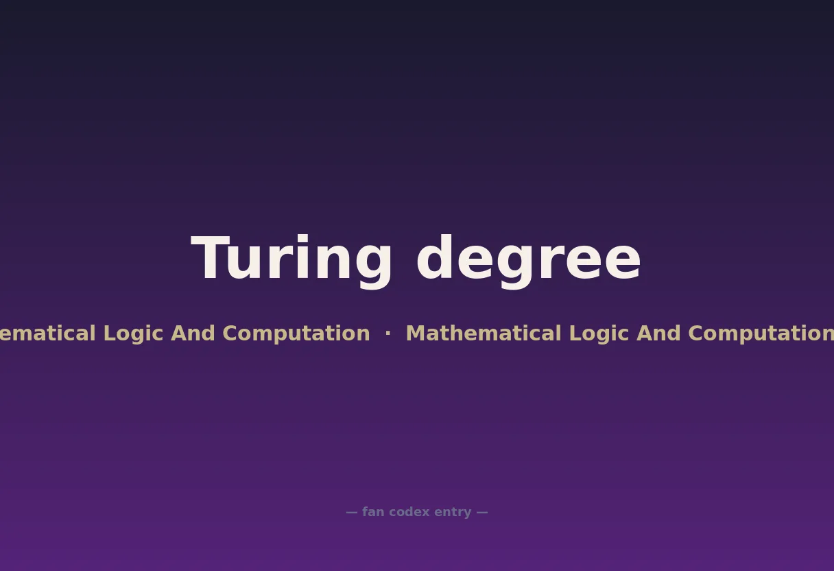 Turing degree