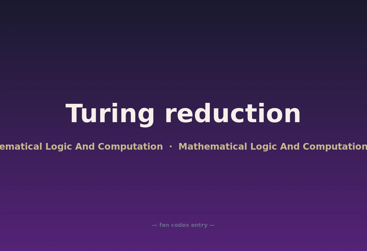 Turing reduction