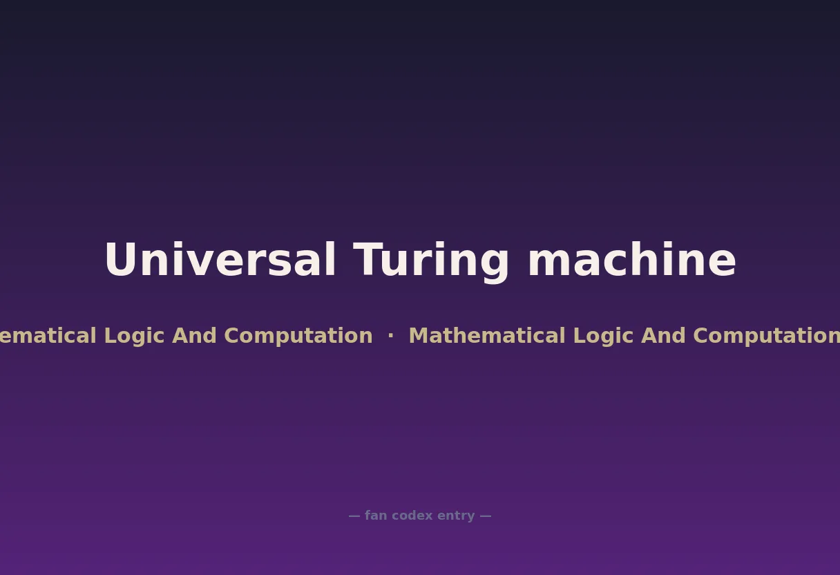 Universal Turing machine