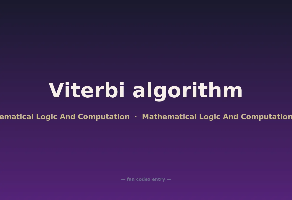 Viterbi algorithm